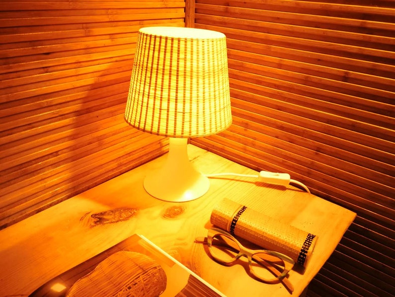 8craftsmen Bamboo Weaving Desk Lamp, Bedroom Table Lamps Ikea