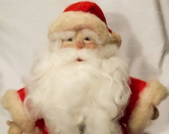 Needle Felted Santa Claus/Needle Felted Christmas Decor,Felt Santa/Father Christmas/Gifts for Kids/Felt Doll/Holiday Decor/Santa Decor