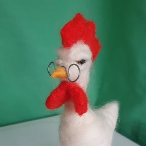 Needle felted  Chicken ,18cm height, Chicken, Easter Ornament, Easter decoration, Art Doll, Handmade