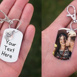 Photo keychain, Custom photo gift for Girlfriend, boyfriend, photo, anniversary gift,personalized keychain with picture.