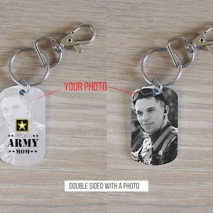 Military Keychain - Military Keychain MOM, Army mom, Army Dad/Sister/Brother/Girlfriend