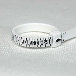UK Ring Sizer -Measure Finger Size Gauge Unisex English Free Postage Sizes A-Z