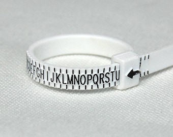 UK Ring Sizer -Measure Finger Size Gauge Unisex English Free Postage Sizes A-Z