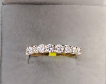 Eternity Wedding Band: Lab Grown Diamonds - 9K Gold/UK Hallmarked