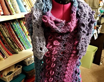 Bumps & Scales Shawl Crochet Pattern - PDF Download