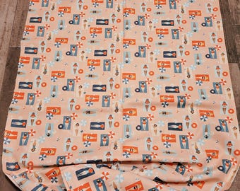 Beach Day Fabric: Camelot Fabrics, Beach Hair Don't Care Print (1 yd 10 inches)