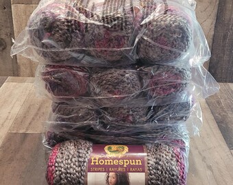 Lion Brand - Homespun - Gemstone Stripes - 10 skeins {one lot}