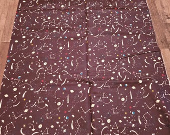 Milky Way Glow in the Dark Cotton Fabric - Riley Blake Tiny Treaters (1 Yard)