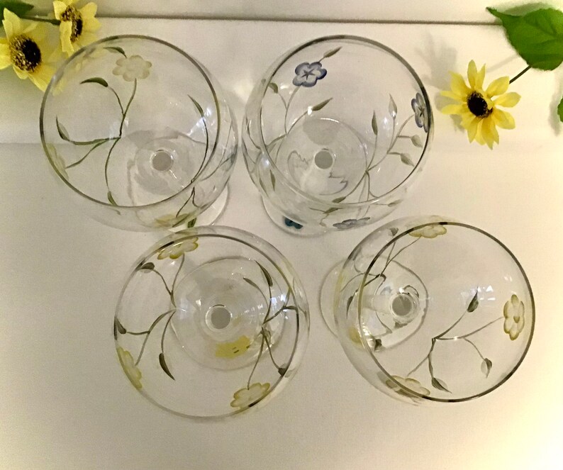 Lenox Wine Glasses Set of 4 Balloon Wine Glasses Blown Glass