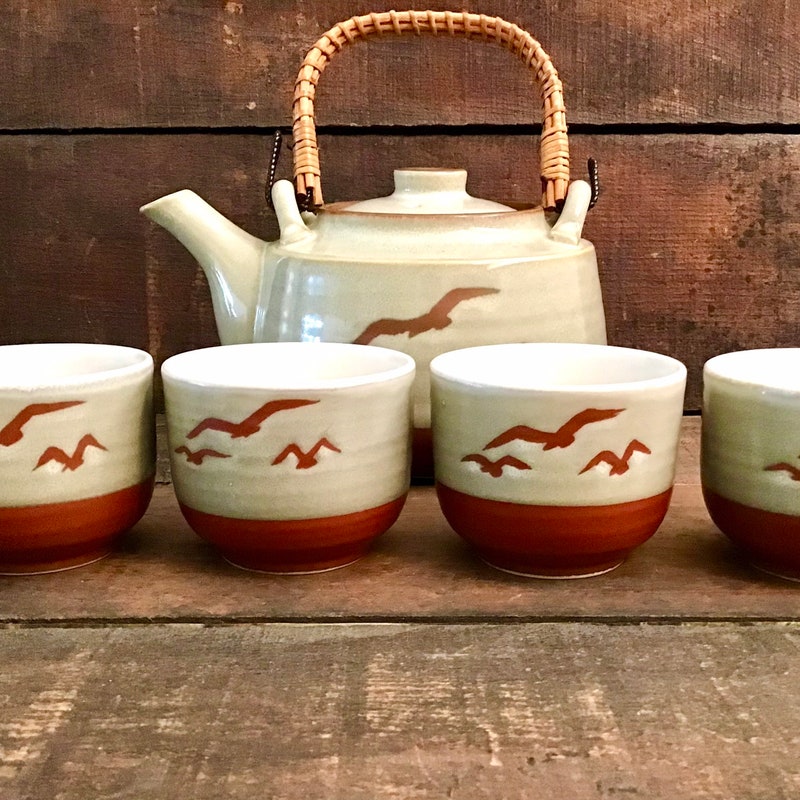 Stoneware Tea Set - Etsy