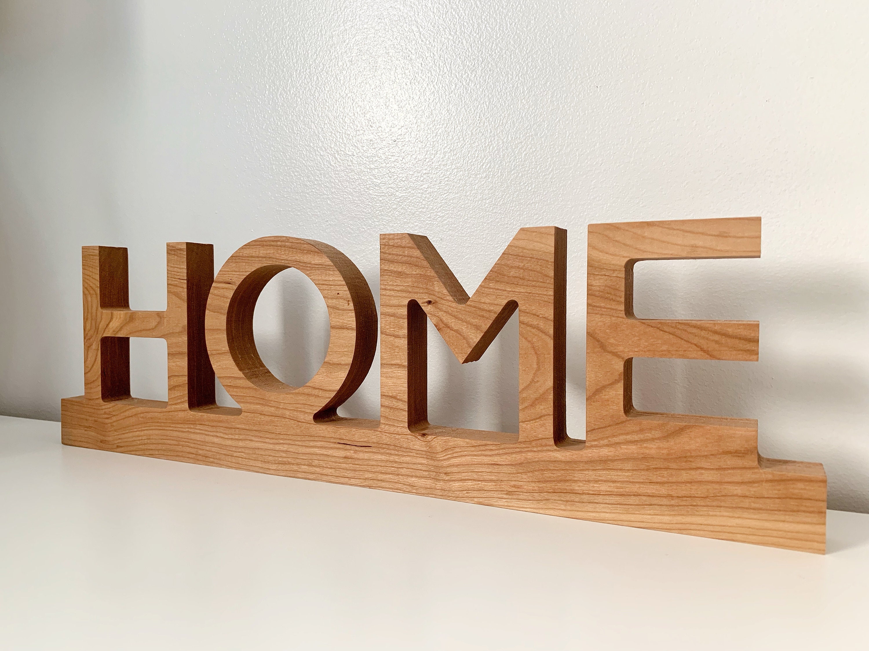 HOME Free Standing Wood Sign Maple Hardwood 3D Word Sign Etsy