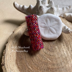 Dreadlocks jewelry braids jewelry seed beads peyote beaded hair handmade jewelry hair loc beard hot pink mix art hair accessories men women