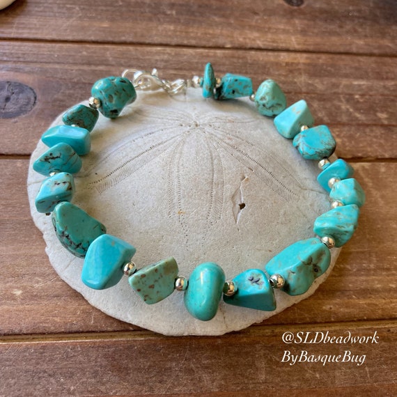 Turquoise blue stone bracelet online