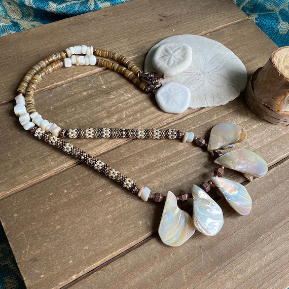 Shell Beads with Polki Diamond Bead – The Woods Fine Jewelry