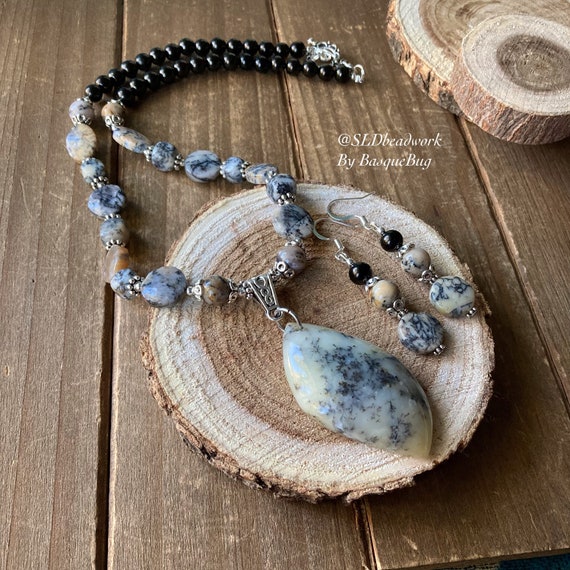 Dendritic shop agate necklace
