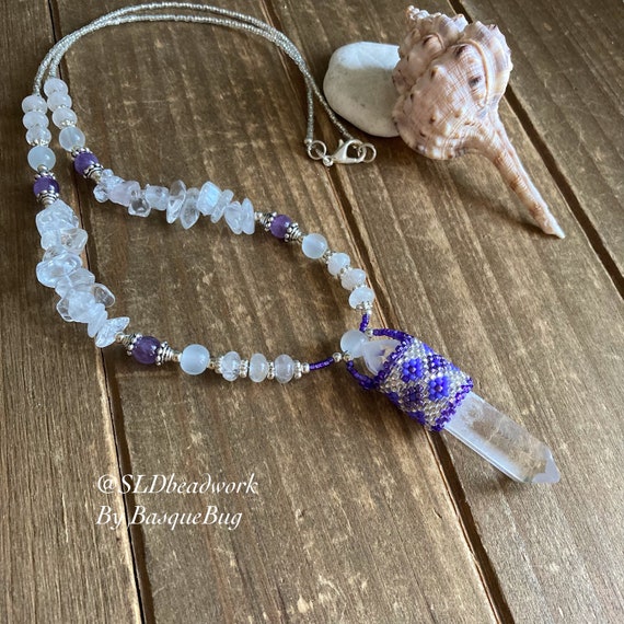 Crystal 2024 necklace handmade