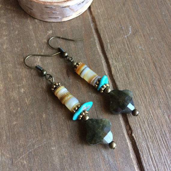 Collana Donna Bohémien Con Perline Pietre Naturali E Ciondolo Pesce – Gioiello Spiaggia Oceano – Artigianale