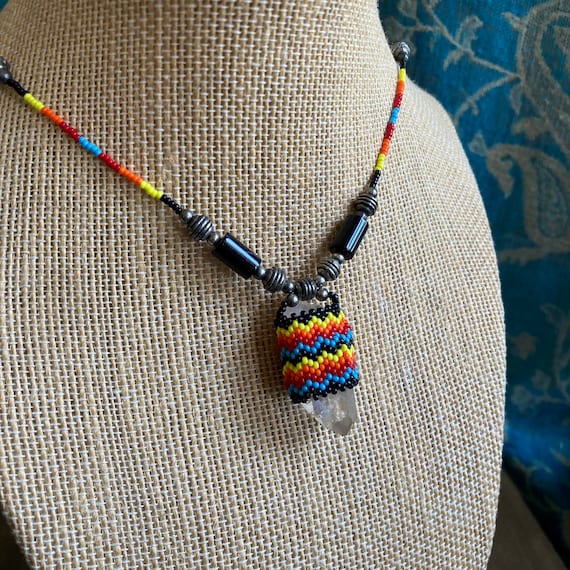 ネックレス・ペンダント Tribal Seed Bead Necklace Amazon.com: buybeaded Handmade Native American Style Tribal