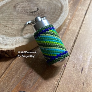 Bottiglia di pillola tasca portachiavi tabacchiera pillole medicina medicinale medicinale segreto contenitore stash impermeabile sud-ovest fatto a mano peyote regalo di perline