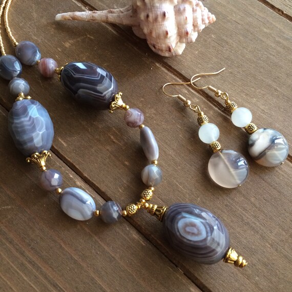 Boho cheap stone necklace