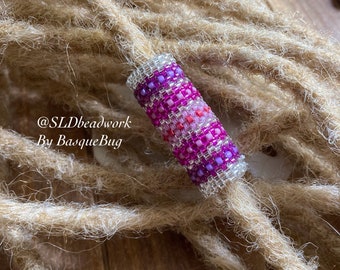 Dreadlocks jewelry braids jewelry seed beads peyote beaded hair handmade jewelry hair locs beard pinks palette hair accessories men women