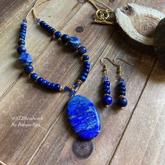 Lapis jewelry set sale