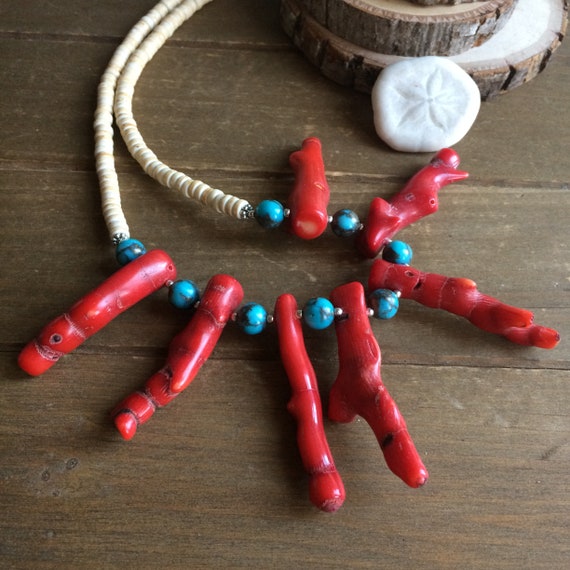 Red puka shop shell necklace