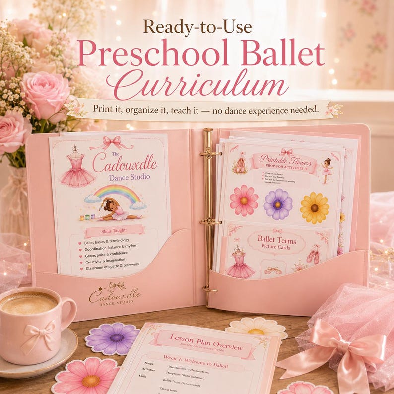 Preschool Ballet Lesson Plan Printable | Nature Theme Creative Movement Activities for Teachers & Homeschool image 1