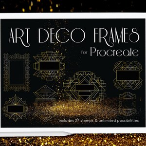 アールデコフレーム - Procreate スタンプセット