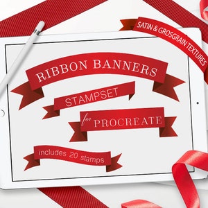 Procreate Stamps: 3D Ribbons