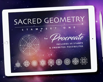 Procreate スタンプ：神聖幾何学セット 1