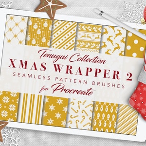 Procreate: Seamless Pattern Brushes - Xmas Wrapper 2