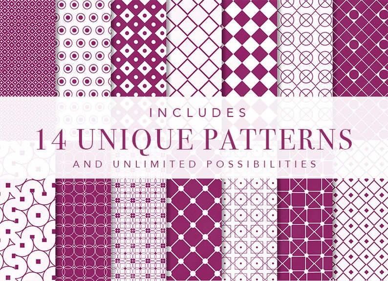 Procreate Seamless Pattern Brushes Circle & Squares Etsy