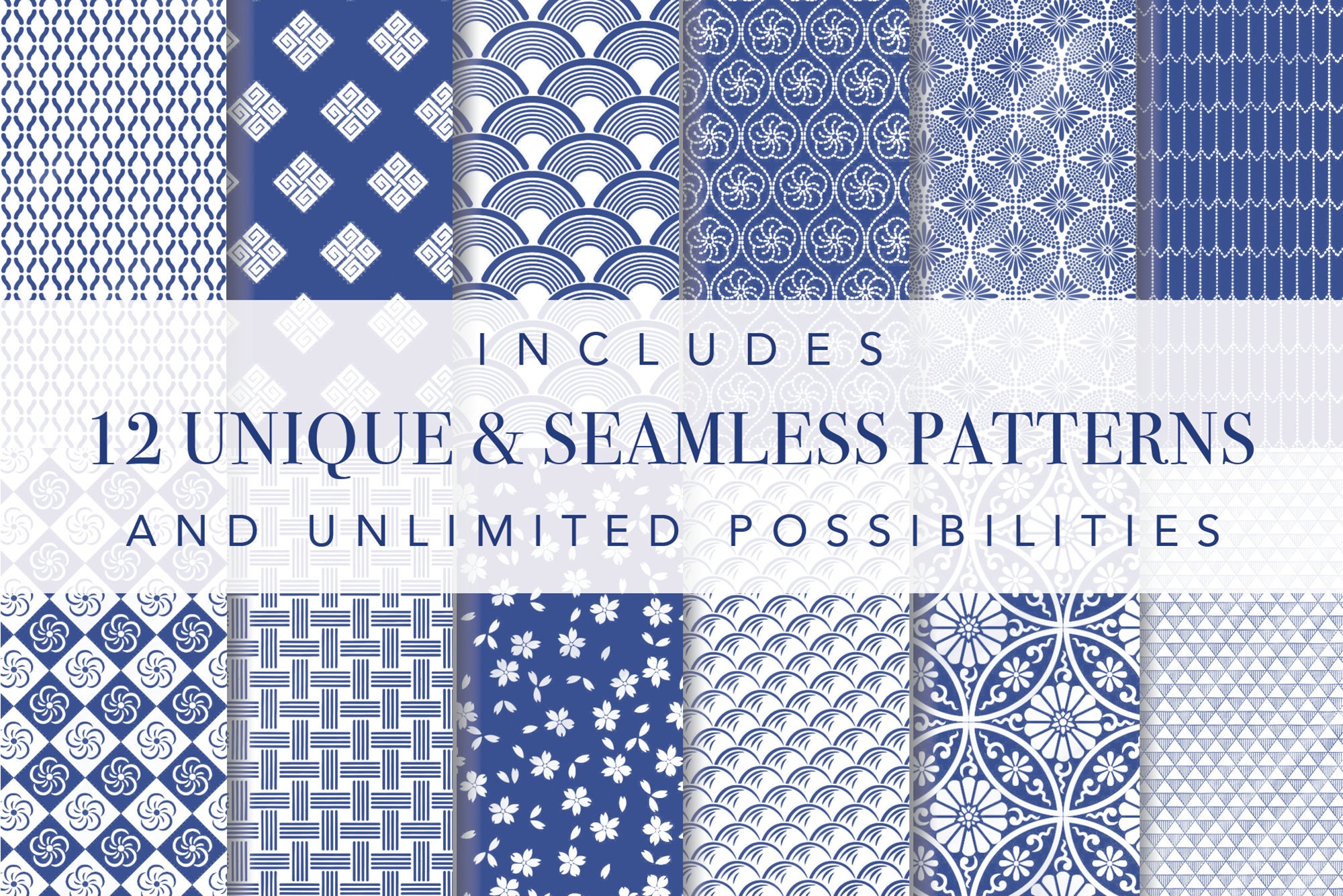 Procreate: Seamless Pattern Brushes - Japanese Motifs Set Four - Etsy