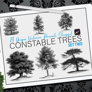 Constable Trees Stampset Dois