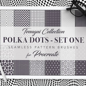 Procreate: Seamless Polka Dot Patterns - SetOne