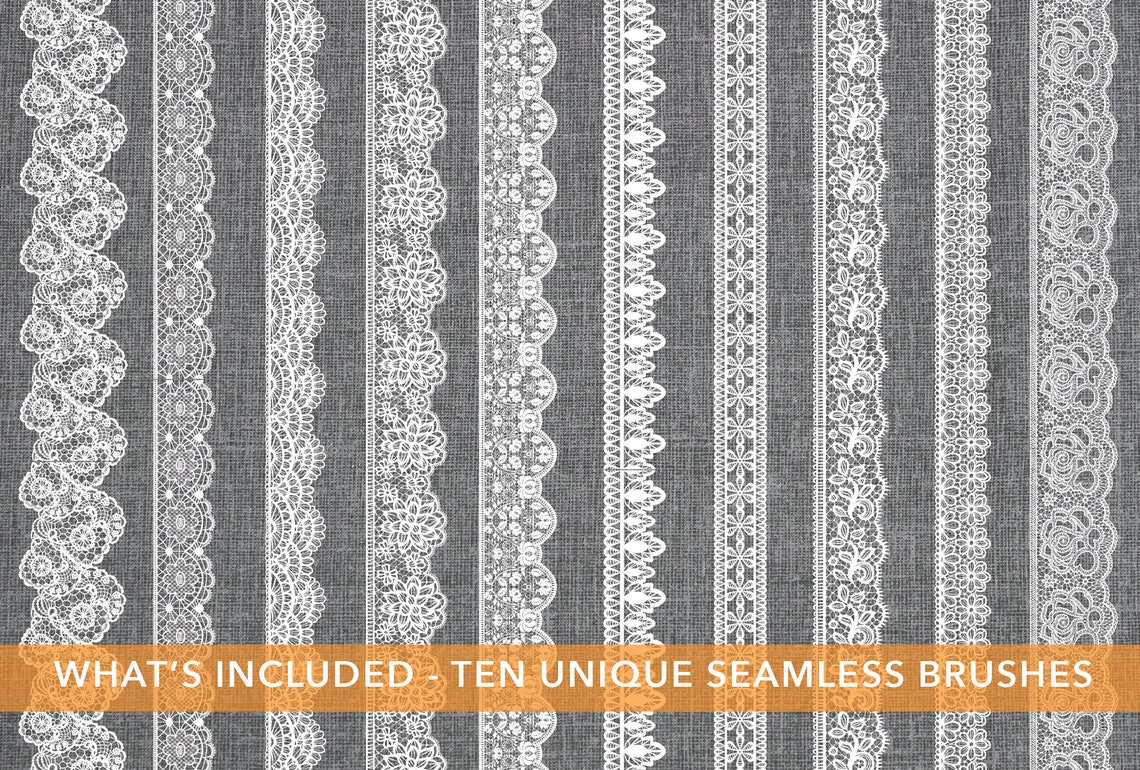 Procreate: Seamless Border Brushes LACE Set One | Etsy