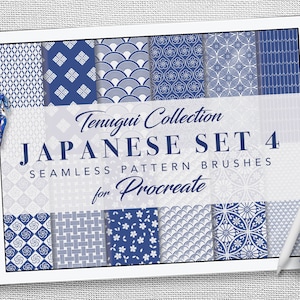 Procreate: Seamless Pattern Brushes - Japanese Motifs Set Four