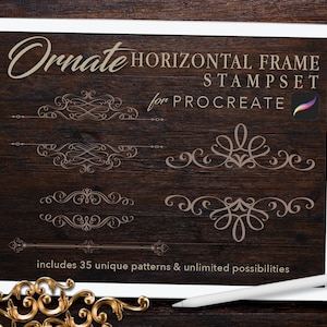 Ornate Horizontal Frame Procreate Stampset