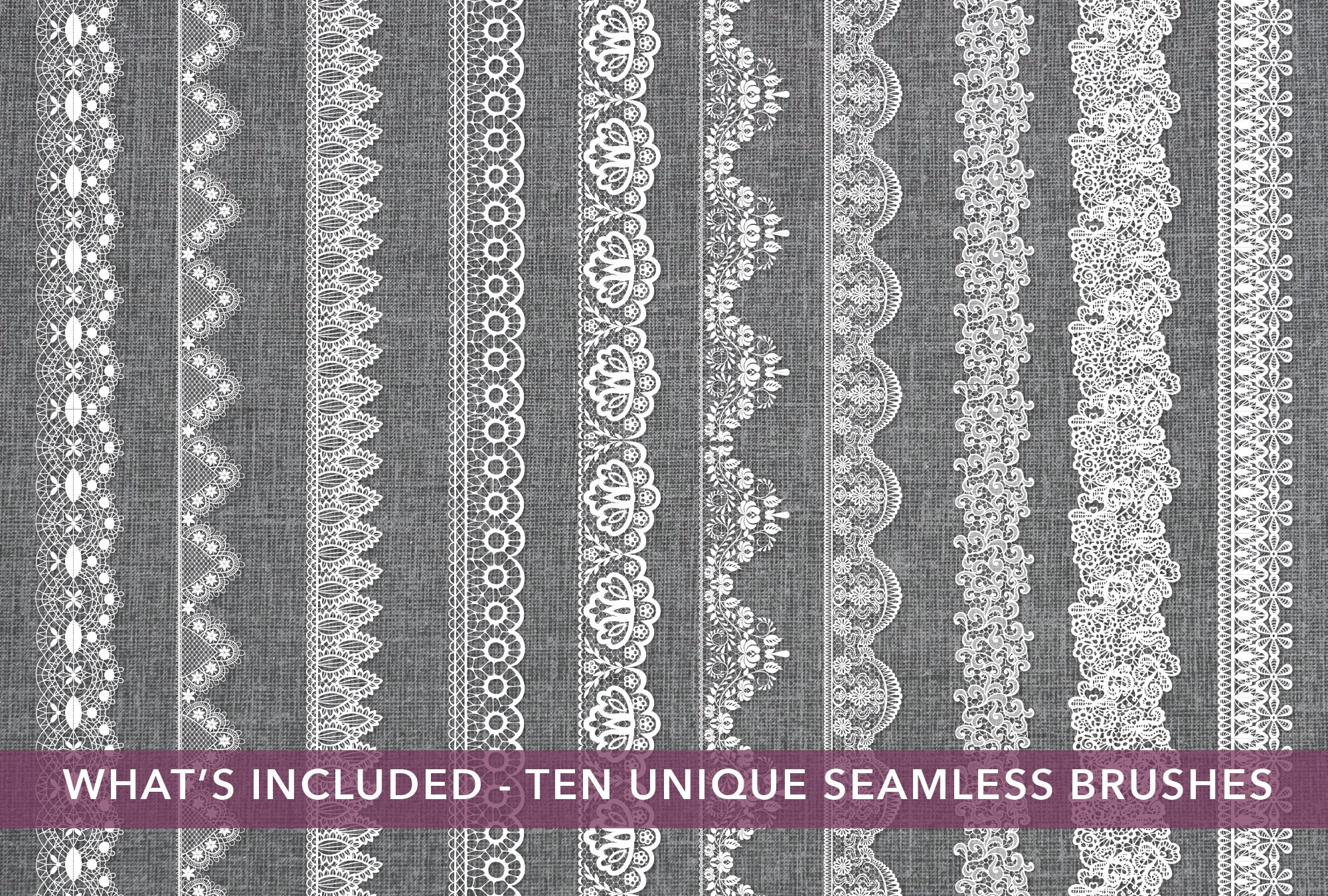 Procreate: Seamless Border Brushes - LACE Set Two - Etsy