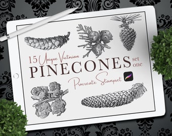 ビクトリア朝の松ぼっくり - スタンプセット 1