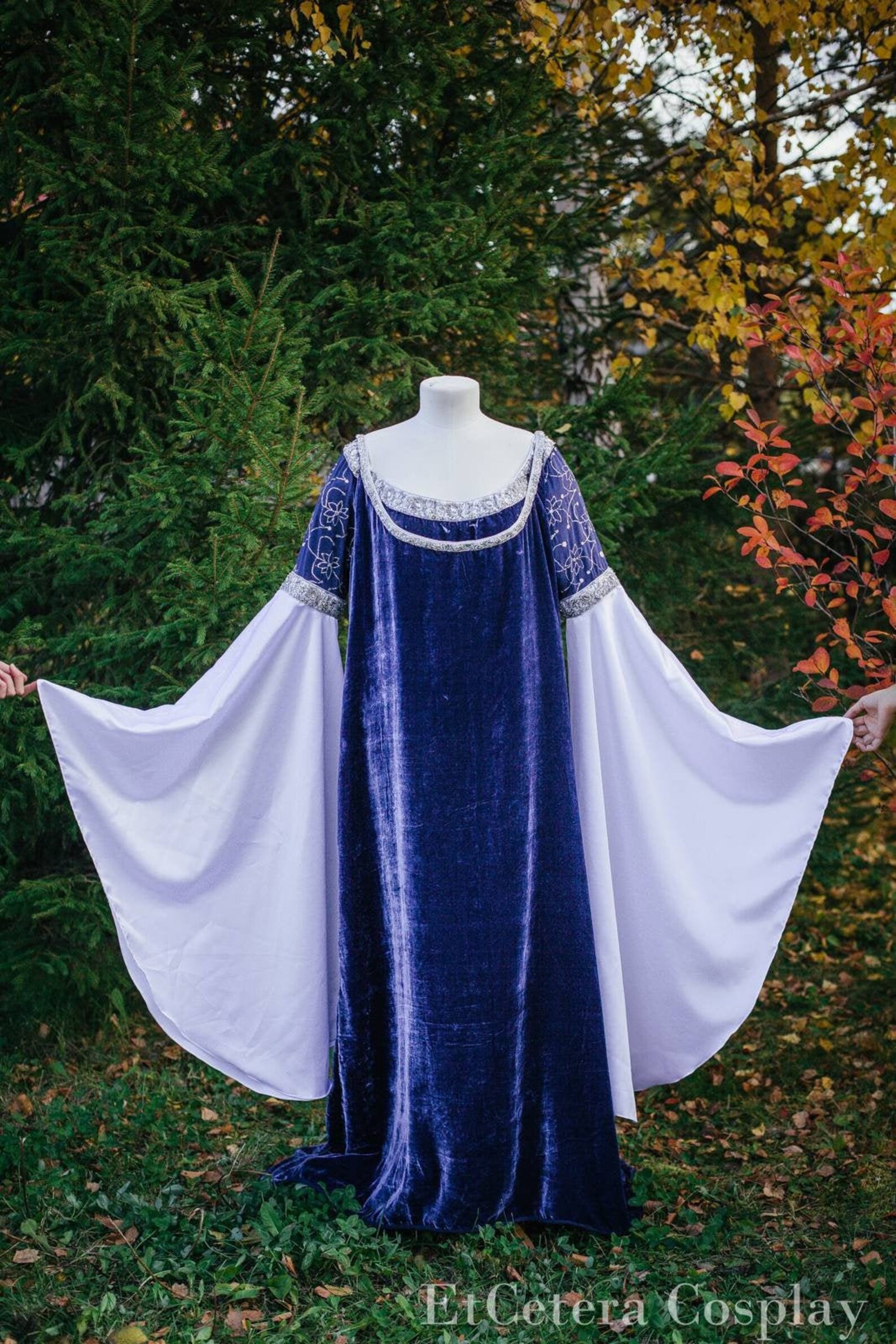 Arwen Undomiel blau Seide Kleid Herr der Ringe Cosplay Kostüm Etsy