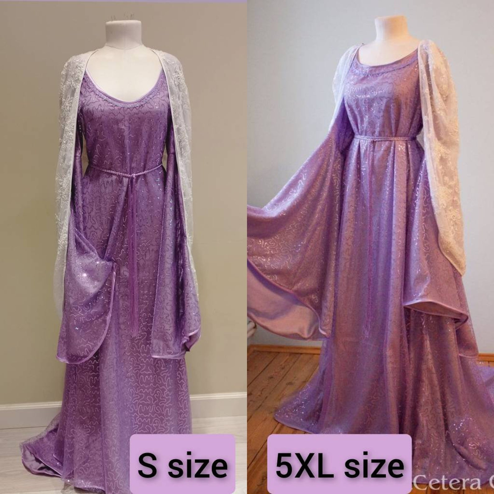Arwen Purple Dress With Cape Lord of the Rings Cosplay | Etsy