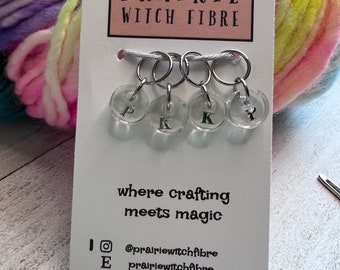 Charming Stitch Markers: Handmade Resin Knitting Stitch Markers for Knit and Purl Stitches