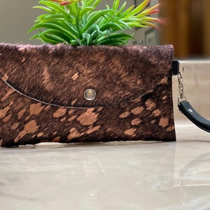 Rose Gold Acid Wash Hide, Clutch, Purse