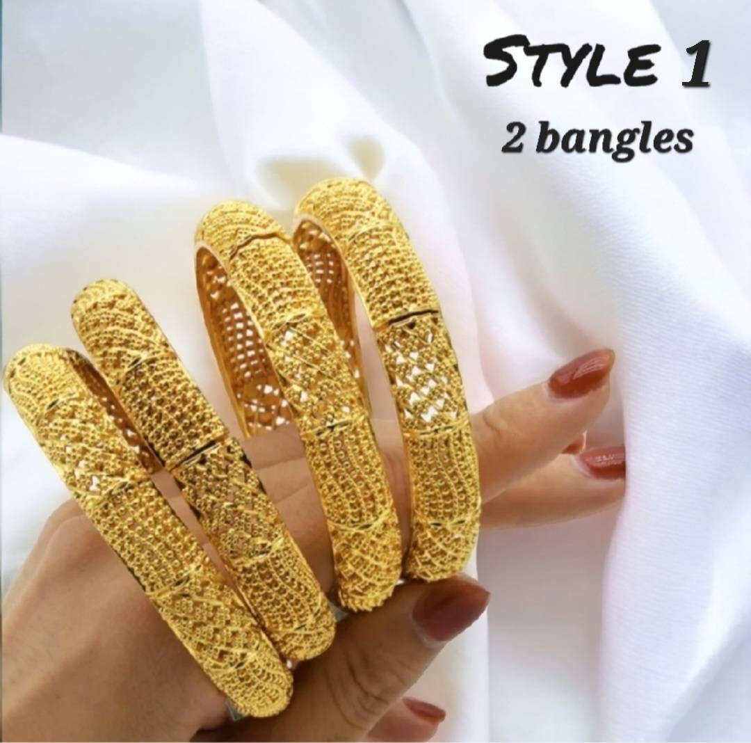 Buy 24k Gold Plated Indian Dubai Bangle Bracelet, Ethnic African Arabic  Jewelry, Gold Kada Bangles Online in India