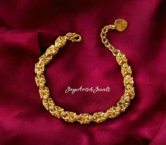 Bracelet Femme Plaqué Or 18 Carats Motifs Trèfle Et Fleur - Neuf Avec étiquettes