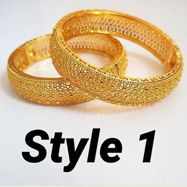 18k gold plated Indian bangles bracelet women's fashion Etsy