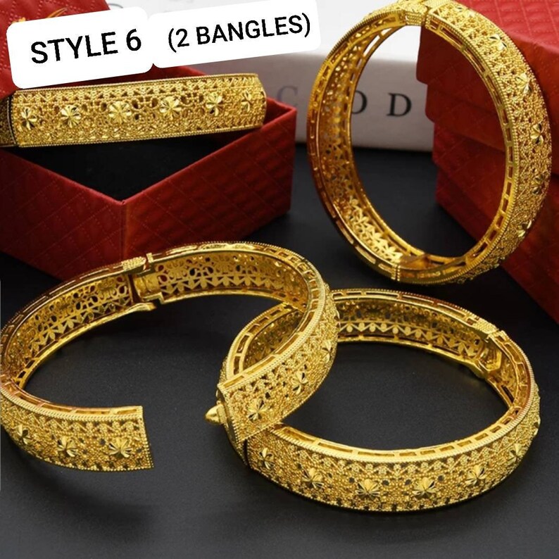 18k Gold Plated Indian Bangles Bracelet Women's Fashion Etsy UK