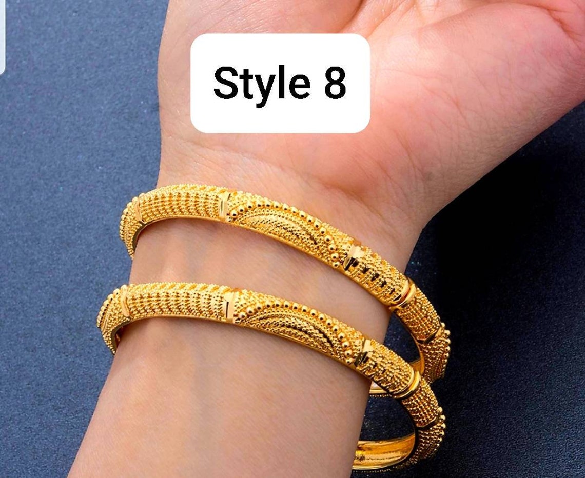 18k gold plated Indian bangles bracelet women's fashion Etsy